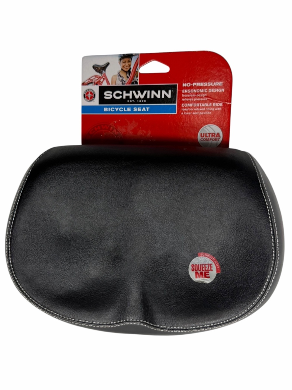 Schwinn No Pressure Bicycle Seat Noseless Ergonomic Wide Soft Bike Saddle SW715